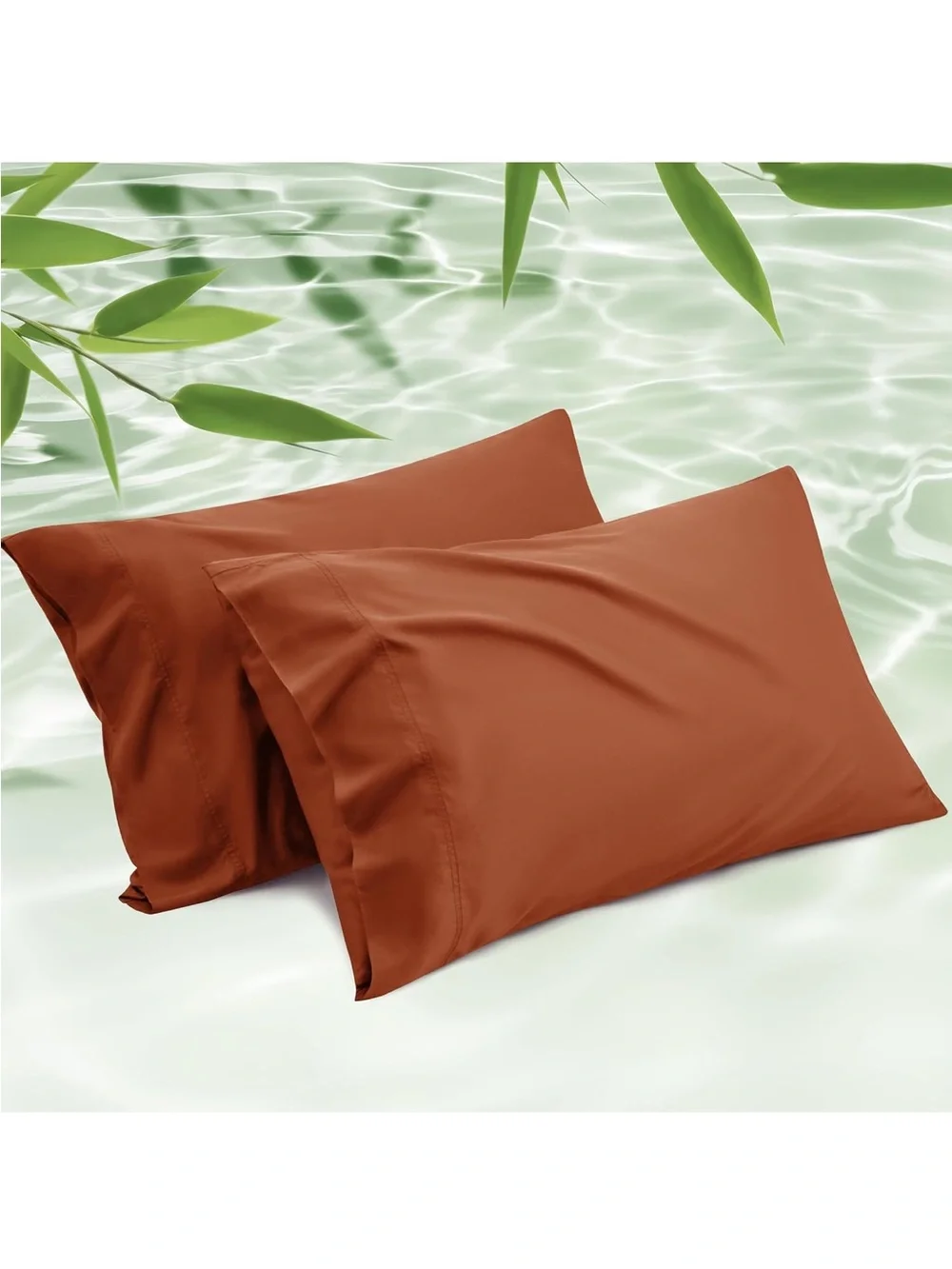 NEW Bedsure Pillow Cases Standard Size Set of 2, 100% Rayon Derived from Bamboo